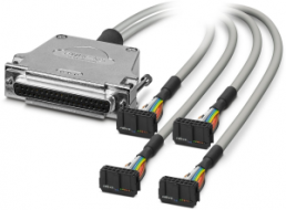 Adapter cable, 0.5 m, D-SUB socket, 37 pole to IDC/FLK socket header, 4 x 14 pole, 2302476