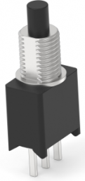 Pushbutton switch, 1 pole, black, unlit , 0.4 A/20 V, 1825098-1
