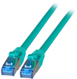 Patch cable highly flexible, RJ45 plug, straight to RJ45 plug, straight, Cat 6A, S/FTP, LSZH, 0.15 m, green