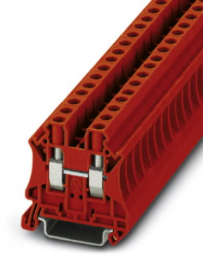 Through terminal block, screw connection, 0.2-10 mm², 2 pole, 41 A, 8 kV, red, 3045185