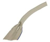 Flat ribbon cable, 37 pole, pitch 1.27 mm, 0.09 mm², AWG 28, gray