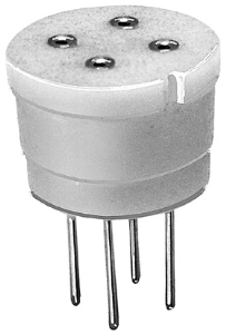 Semiconductor socket, 4 pole, CuZn-alloy for TO-5