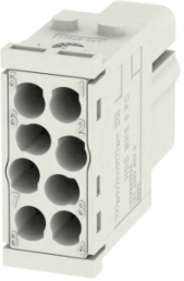 Socket contact insert, 8 pole, unequipped, crimp connection, with PE contact, 1428890000