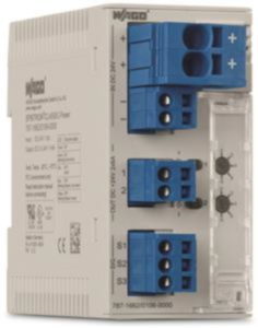 Electronic circuit breaker, 2 pole, 3.8 A, 500 V, (W x H x D) 45 x 90 x 115.5 mm, DIN rail, 787-1662/004-1000