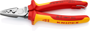 VDE Crimping pliers for wire end ferrules, 0.25-16 mm², AWG 24-6, Knipex, 97 78 180 T