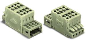 2-wire combination connector, 2 pole, pitch 3.5 mm, 0.08-1.5 mm², AWG 28-14, 10 A, 160 V, spring-cage connection, 734-362