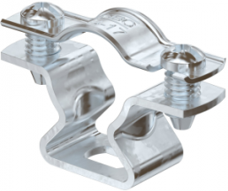 Spacer clamp, max. bundle Ø 17 mm, steel, hot dip galvanized, (L x W) 44 x 14 mm