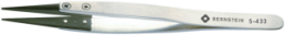 ESD tweezers, uninsulated, antimagnetic, plastic, 125 mm, 5-433