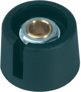 Rotary knob, 6 mm, plastic, black, Ø 16 mm, H 16 mm, A3016069