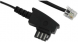 Modular cable, TAE-F plug, angled to RJ11 plug, straight, 6 m, black