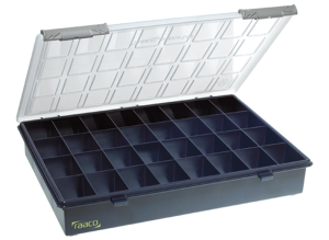 Clear box, Assorter 4-32, with 32 compartments
