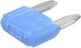 Automotive flat fuse, 15 A, 32 V, blue, (L x W x H) 10.9 x 3.8 x 8.8 mm, 0297015.WXNV