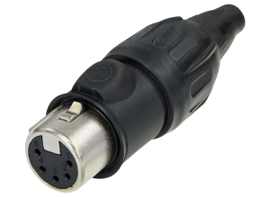 XLR female cable connector, 5 pole, max. 1.5 mm², solder connection