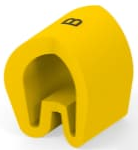 PVC cable maker, imprint "B", (L) 4.5 mm, max. bundle Ø 4 mm, yellow, EC5375-000
