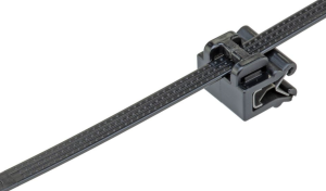 Edge clip, max. bundle Ø 51 mm, nylon/steel galvanized, black, (L x W x H) 203 x 14 x 11.9 mm