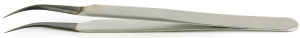 ESD tweezers, uninsulated, antimagnetic, stainless steel, 120 mm, 7.SA.DC.0