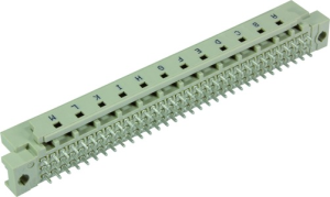 Male connector, type R, 96 pole, a-b-c, pitch 2.54 mm, press-in connection, straight, 09736966904