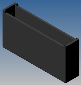 ABS enclosure, (L x W x H) 41 x 8.5 x 21 mm, black (RAL 9004), S9.9