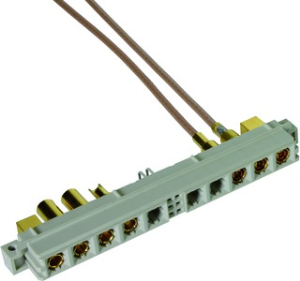 Female connector, type M, 6 pole, a-b-c, pitch 2.54 mm, solder pin, angled, 09732066801