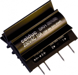 Solid state relay, 4-14 VDC, zero voltage switching, 24-600 VAC, 10 A, PCB mounting, SKH10240