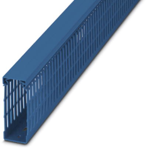 Wiring duct, (L x W x H) 2000 x 40 x 100 mm, Polycarbonate/ABS, blue, 3240593