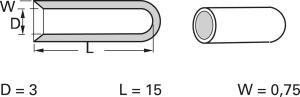 Insulating cap, inside Ø 3 mm, L 15 mm, red, PVC, -35 to 85 °C, DERAY-IOK 3X15/0,75 RT
