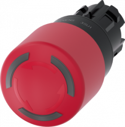 Emergency stop, rotary release, mounting Ø  22.3 mm, illuminated, red, 3SU1001-1GB20-0AA0