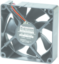 DC axial fan, 24 V, 80 x 80 x 25 mm, 45.6 m³/h, 27 dB, ball bearing, Panasonic, ASFP82372