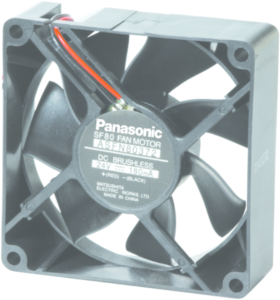DC axial fan, 12 V, 80 x 80 x 25 mm, 39 m³/h, 24 dB, ball bearing, Panasonic, ASFP84372