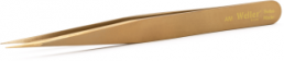 ESD precision tweezers, uninsulated, antimagnetic, brass, 127 mm, AM