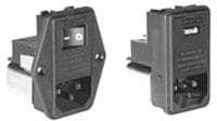 Suppressor filter, 50 to 60 Hz, 6 A, 120 VAC/240 VAC, faston plug 2.8 mm, 6609121-2