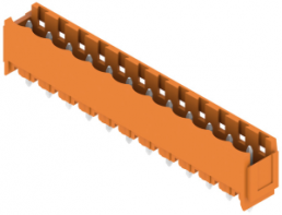 Pin header, 12 pole, pitch 5.08 mm, straight, orange, 1147640000