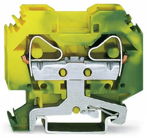 2-wire protective earth terminal, spring-clamp connection, 0.2-16 mm², 1 pole, 76 A, 8 kV, yellow/green, 283-107