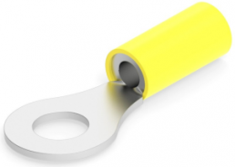 Insulated ring cable lug, 3.0-6.0 mm², AWG 12 to 10, 6.7 mm, M6, yellow
