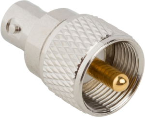 Coaxial adapter, 50 Ω, UHF plug to BNC socket, straight, 242164
