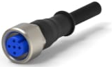 Sensor actuator cable, M12-cable socket, straight to open end, 4 pole, 1.5 m, PVC, black, 4 A, 1-2273029-1