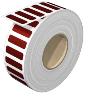 Polyester Device marker, (L x W) 27 x 8 mm, red, Roll with 1000 pcs