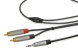 RCA/Phono plug cable 3-pole 0.9 m