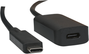 USB 3.2 extension cable, USB plug type C to USB socket type C, 5 m, black