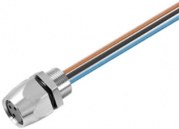 Sensor actuator cable, M8-flange socket, straight to open end, 3 pole, 0.5 m, PVC, 4 A, 1856130000