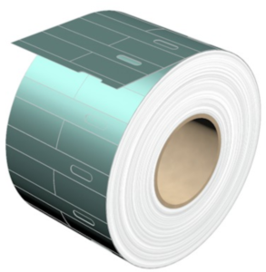 Polypropylene Label, (L x W) 31 x 12.8 mm, turquoise, Roll with 2000 pcs