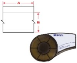 Marking tape, 9.53 mm, tape white, font black, 6.4 m, M21-375-423