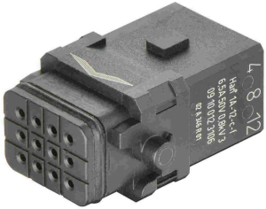 Socket contact insert, 1A, 12 pole, crimp connection, 09100123106