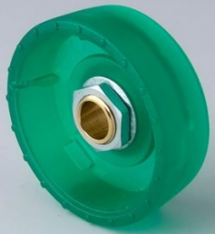 Rotary knob, 6.35 mm, polycarbonate, green, Ø 33 mm, H 14 mm, B8333635
