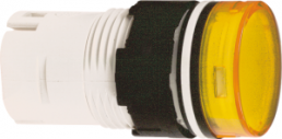 Signal light, waistband round, orange, front ring black, mounting Ø 16 mm, ZB6AV8
