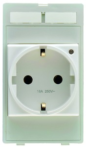 Outlet, white, 16 A/250 V, Germany, 39500010001