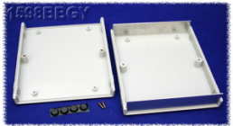 ABS device enclosure, (L x W x H) 179 x 154 x 36 mm, light gray (RAL 7035), IP54, 1598BBGY