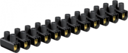Lustre terminal, 12 pole, 4-16 mm², clamping points: 12, black, screw connection, 76 A