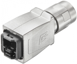 Plug housing for RJ45 connector, silver, 1011560000