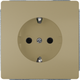 German schuko-style socket, gold, 16 A/250 V, Germany, IP20, 5UB1855-0MG01
